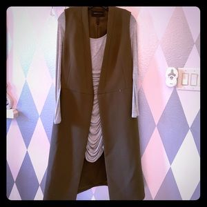 Long green BCBG vest